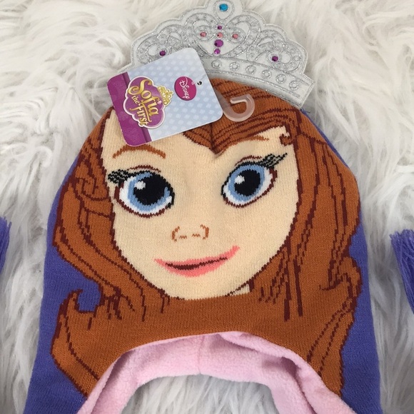 Disney Sofia The First Girl's Beanie Winter Hat - Picture 2 of 5